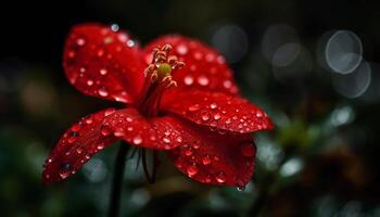 Vibrant gerbera daisy showcases elegance and fragility in nature beauty generated by AI photo