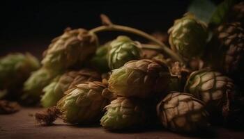 Fresh organic artichoke, a healthy ingredient for vegetarian seasoning generated by AI photo