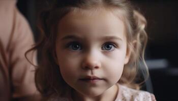 Cute Caucasian toddler smiling, looking at camera photo