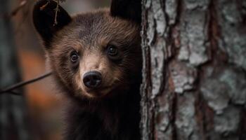 mullido perro pastor sentado en naturaleza, alerta y linda generado por ai foto