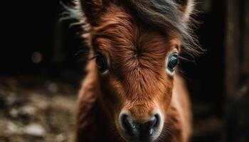 Cute cow grazing in green summer pasture generated by AI photo