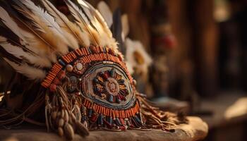 vibrante colores y patrones adornar indígena cultura generado por ai foto