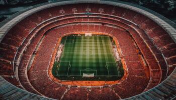 jugando campo éxito fútbol pelota puntuaciones campeonato ganar generativo ai foto