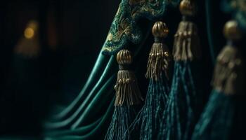 elegancia y tradicion reunirse en esta antiguo seda ropa colección generado por ai foto