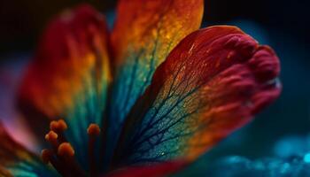 Vibrant multi colored flower head in close up, beauty in nature generated by AI photo