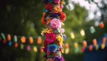 vibrante ramo de flores simboliza indígena cultura belleza en naturaleza y espiritualidad generado por ai foto