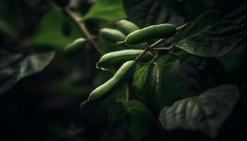 sano verde vegetal planta crecimiento en orgánico naturaleza al aire libre generado por ai foto