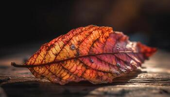 Vibrant autumn maple tree, a beauty in nature pattern generated by AI photo