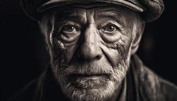 antiguo hombre con turbante y barba, un multa Arte retrato generado por ai foto