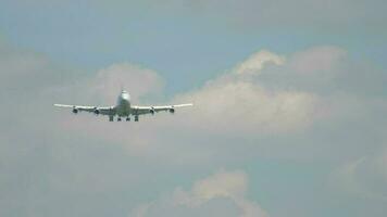 Widebody cargo airplane approaching before landing video