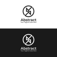 MW Abstract Logo Graphic Vector Design inside Circle