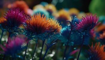 Vibrant wildflower bouquet showcases beauty in nature formal garden meadow generated by AI photo