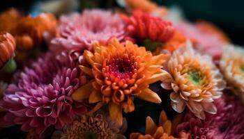 vibrante ramo de flores de multi de colores flores, un regalo de amor generado por ai foto