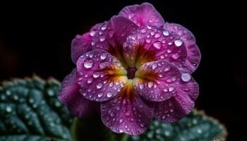 Single yellow hydrangea bud, delicate beauty in nature growth generated by AI photo