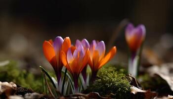 vibrante flor silvestre ramo de flores vitrinas belleza en naturaleza fragilidad y crecimiento generado por ai foto