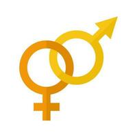 género símbolo. vector icono para masculino y hembra