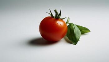 Organic cherry tomato, a healthy and ripe vegetarian ingredient generated by AI photo