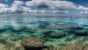 tropical turquesa aguas revelar idílico submarino belleza en el caribe generado por ai foto