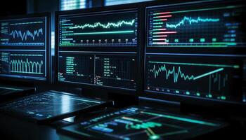 Digitally generated pulse trace analyzing healthcare data for efficient growth generated by AI photo