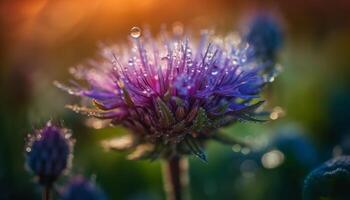 Vibrant wildflower meadow showcases beauty in nature uncultivated growth generated by AI photo