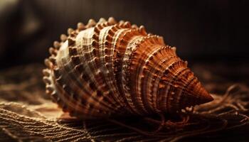 Seashell collection showcases beauty in nature intricate design and shape generated by AI photo