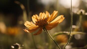 Vibrant chamomile blossom in tranquil meadow, surrounded by wildflowers generated by AI photo