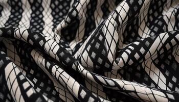 Woven silk garment tied with rope, a creative old fashioned design generated by AI photo