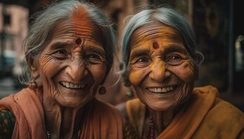 Retirement brings fun, friendship, and togetherness with close ones generated by AI photo