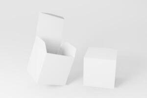 Square box mockup, cosmetic, packaging mockup design photo