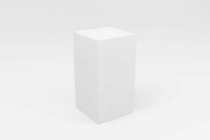 blanco caja para embalaje, rectángulo caja Bosquejo, jarabe caja Bosquejo, software caja Bosquejo, embalaje caja Bosquejo diseño. 3d representación foto