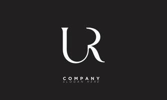 UR Alphabet letters Initials Monogram logo RU, U and R vector