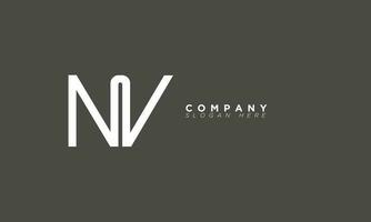 NV Alphabet letters Initials Monogram logo VN, N and V vector