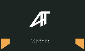 AT Alphabet letters Initials Monogram logo TA, A and T vector