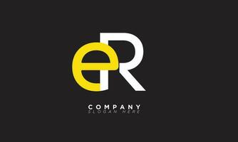 ER Alphabet letters Initials Monogram logo RE, E and R vector