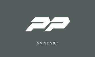 PP Alphabet letters Initials Monogram logo vector