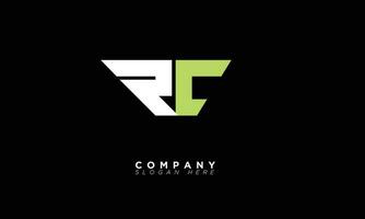 rc alfabeto letras iniciales monograma logo cr, r y c vector