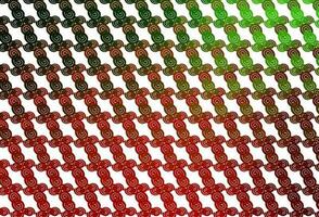 Light Green, Red vector background with liquid shapes.