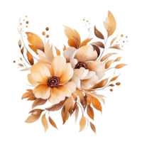 Aquarell Blumen- Blume Design, Aquarell Blume Vereinbarungen Blumen, Aquarell Blume Design, Blume Sublimation Blumen- Clip Art, Hochzeit Dekoration, ai generiert png