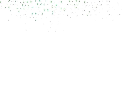 Light green, red vector pattern with gender elements.