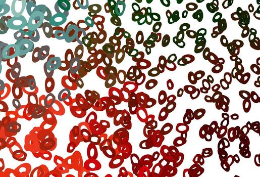 diseño de vector verde claro, rojo con formas circulares.