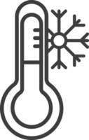 thermometer, cold thin line icon, Weather icon set. png