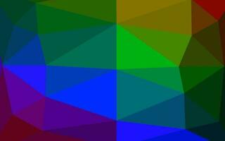 multicolor oscuro, plantilla poligonal de vector de arco iris.