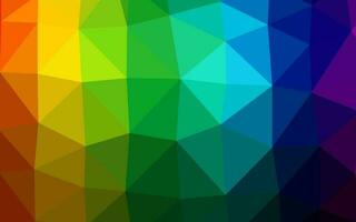 Dark Multicolor, Rainbow vector triangle mosaic texture.