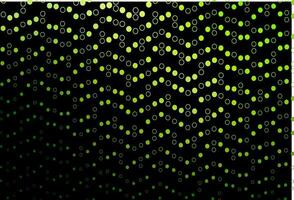 Dark Green vector background with bubbles.