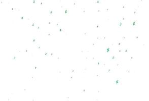 Light Green vector background with music symbols.