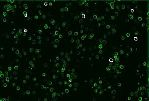 Light Green vector background with bubbles.