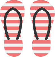 gestreift Strand Sandalen Karikatur png