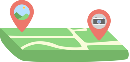 red pin mark on the map travel icon png