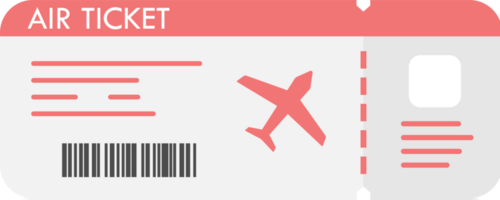 boarding pass air ticket cartoon element png