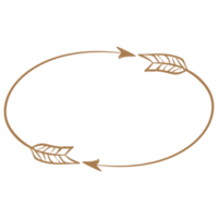 cirkel pil ram element png